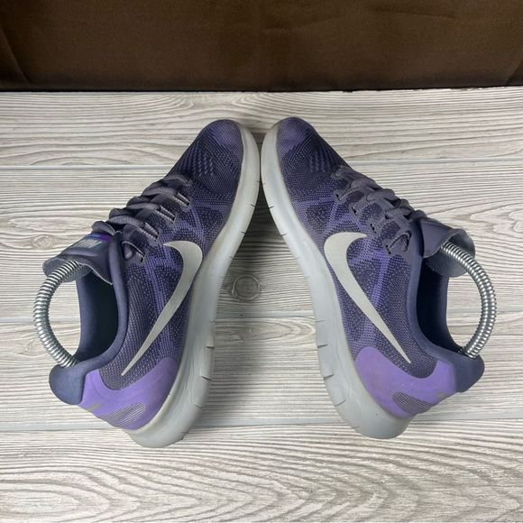 Nike Free RN Purple Running Training Shoe Athletic Sneaker Womens 8.5 - Picture 6 of 9